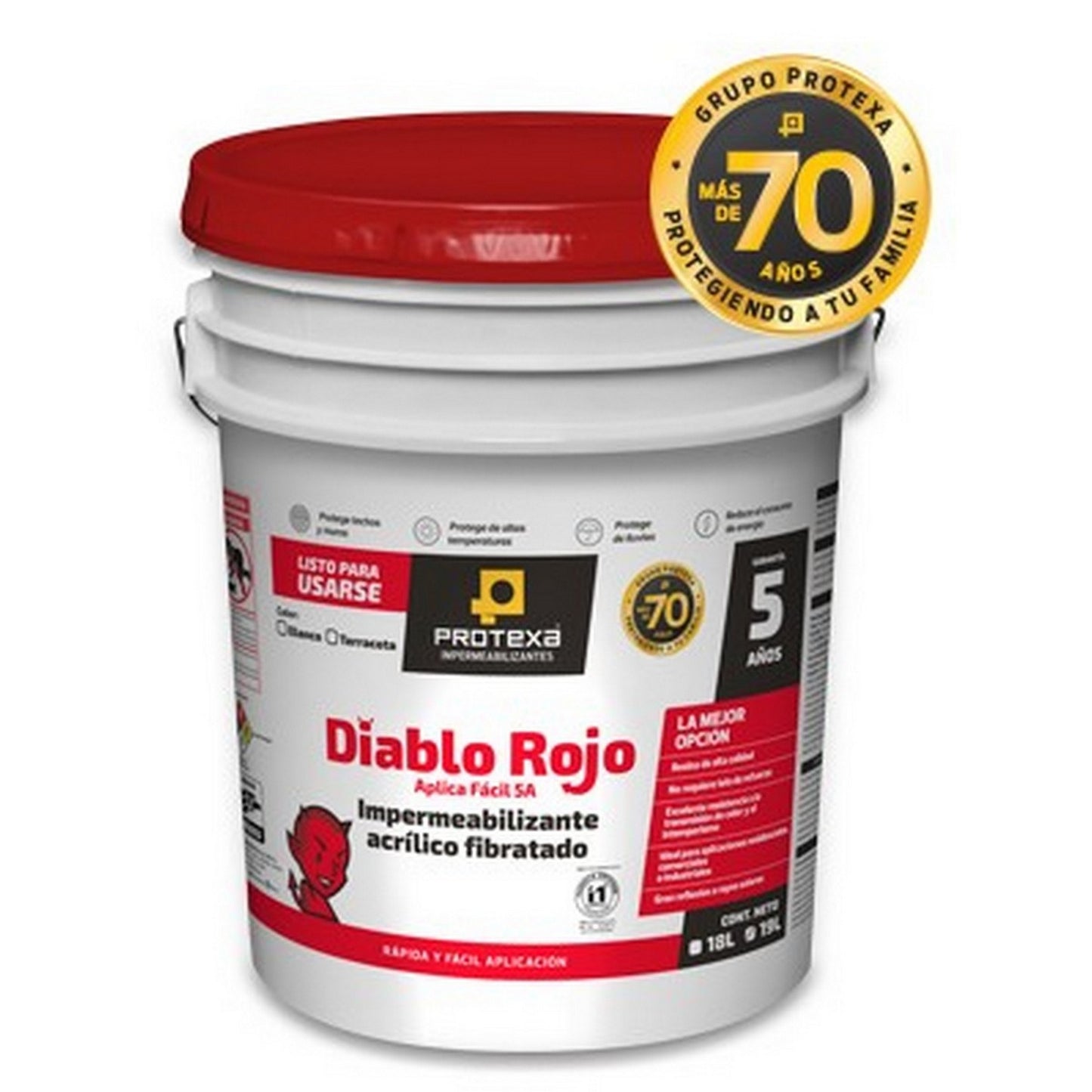 IMPER. DIABLO ROJO ACRILICO 5A ROJO 18 L
