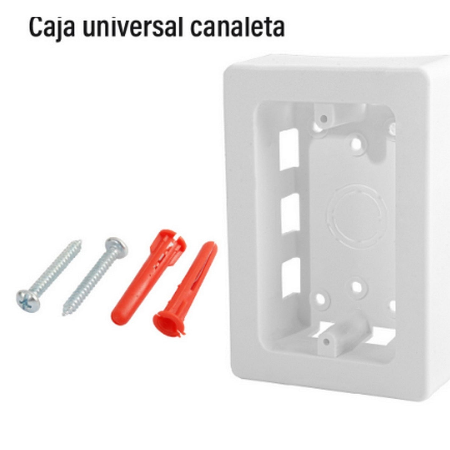 CAJA UNIVERSAL PARA CANALETA C/PIJAS