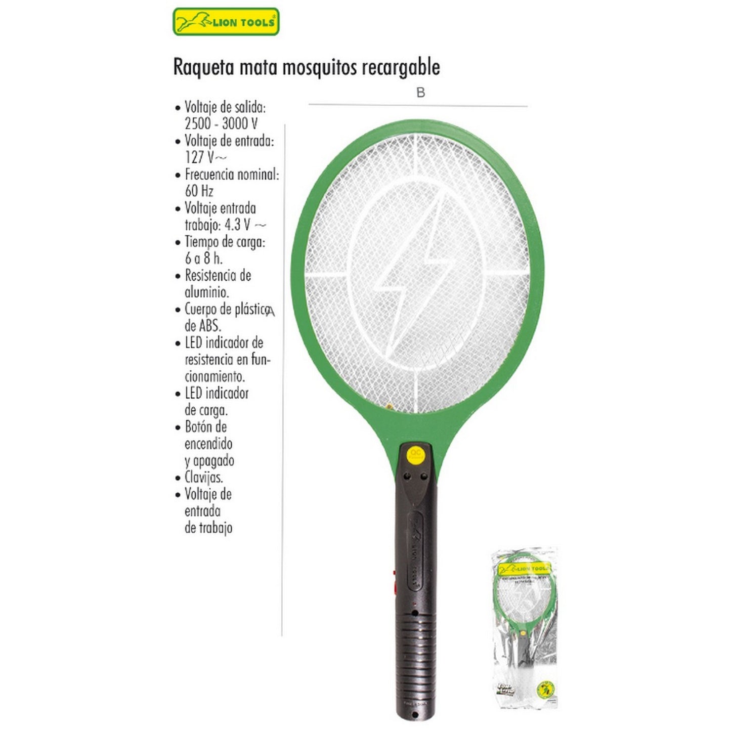 RAQUETA MATA MOSCO RECARGABLE