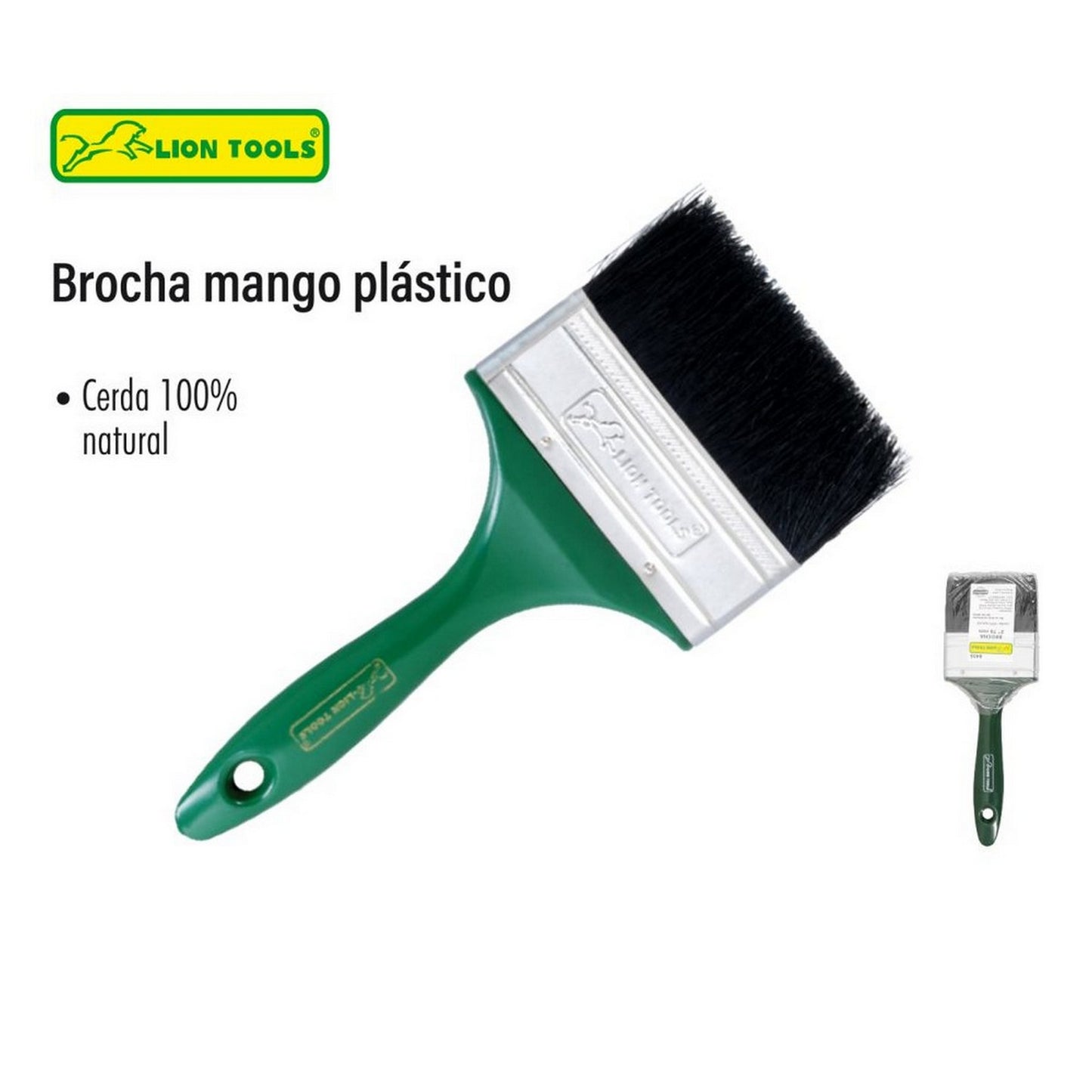 BROCHA MANGO VERDE PLASTICO 2-1/2"