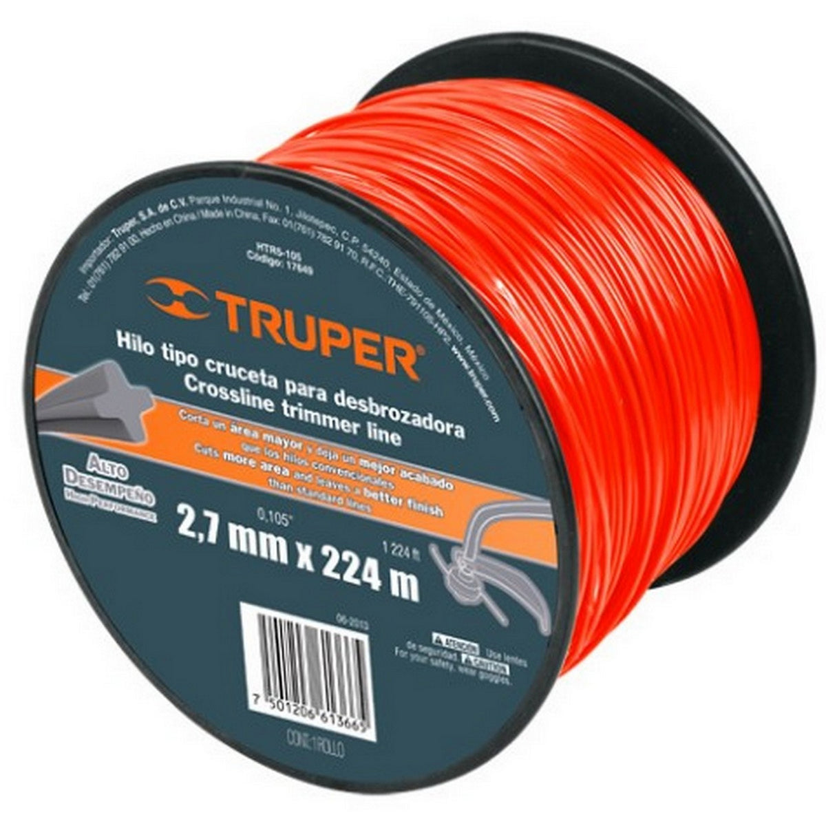 HILO REDONDO .105-2.7mm x 224 mts ROJO