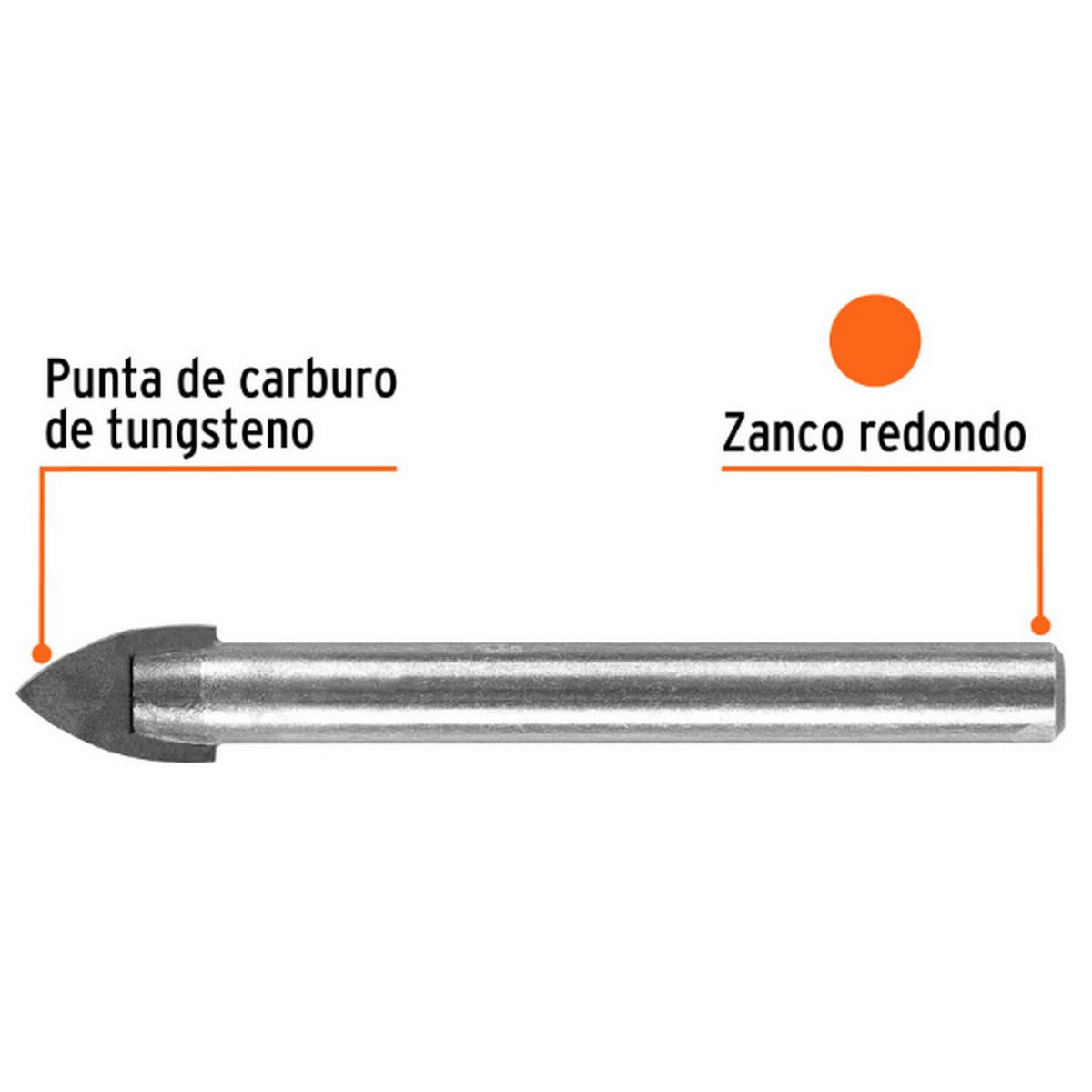 BROCA PARA VIDRIO Y AZULEJO 1/2"