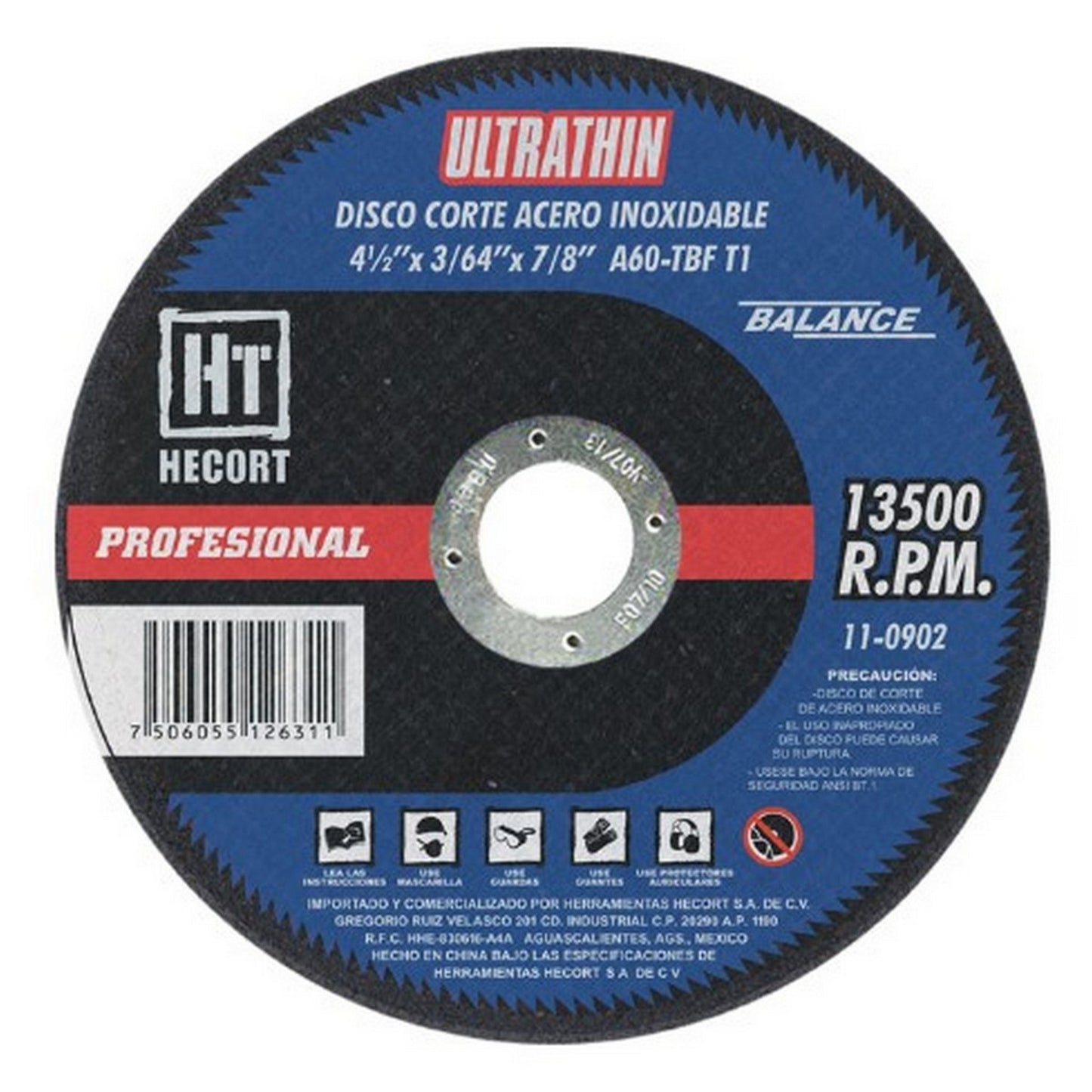 DISCO CORTE INOXIDABLE 4-1/2" ULTRATHIN