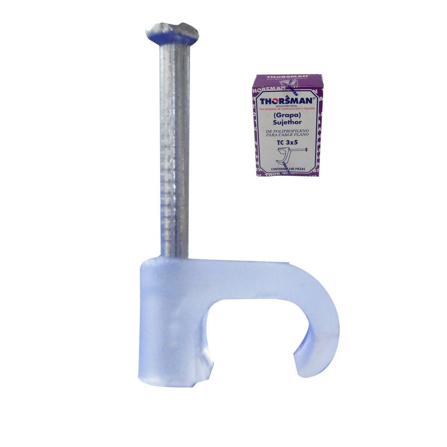 GRAPA PARA CABLE PLANO TC 3 x 5 100 pz