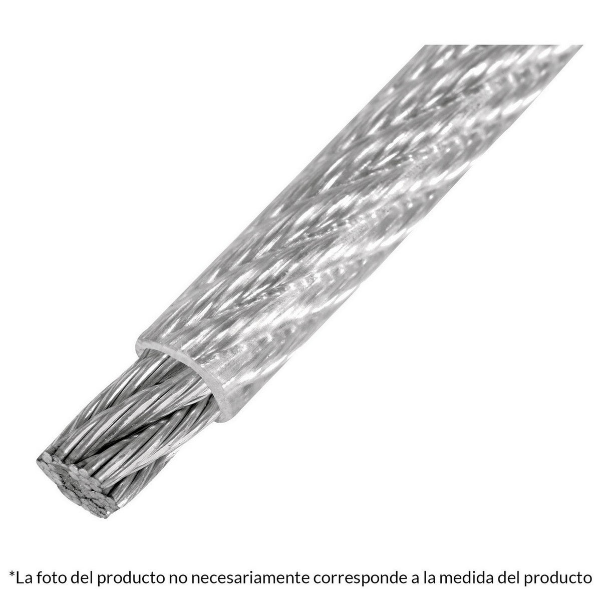 METRO CABLE DE ACERO RIGIDO C/PVC 3/32"
