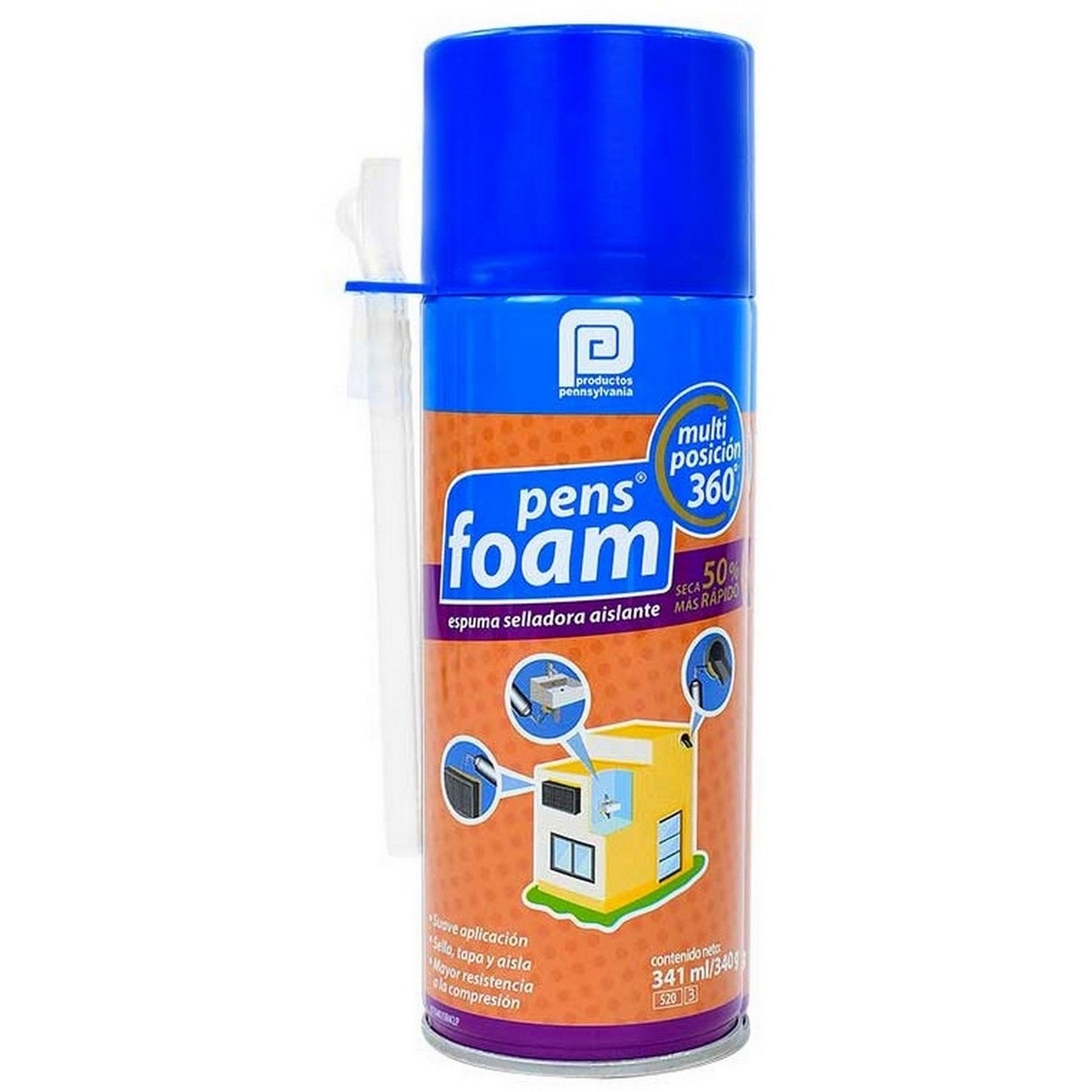 ESPUMA POLIURETANO MULTIPOSICION 340g