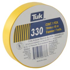 CINTA AISLAR AMARILLO #330 19 mm x 18 m
