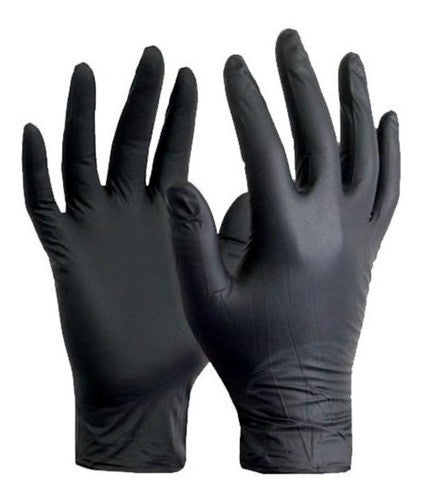 PZ GUANTE DE LATEX NEGRO TALLA MEDIANO