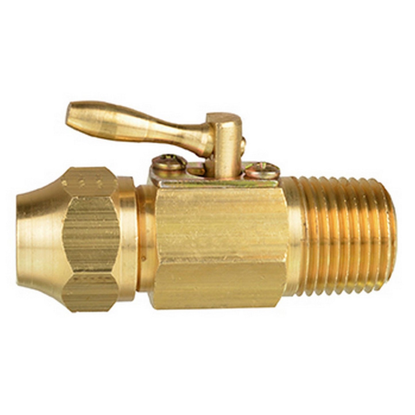 VALVULA DE PASO FLARE-NPT 3/8" x 1/2"