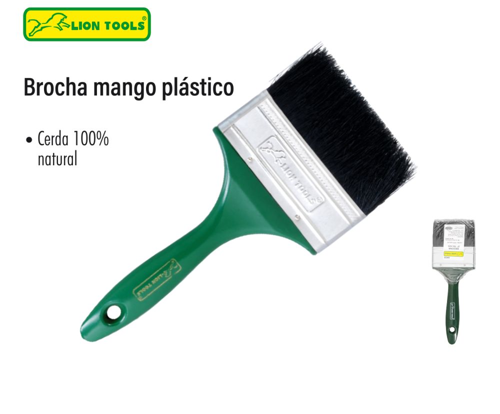 BROCHA MANGO VERDE PLASTICO 2-1/2"