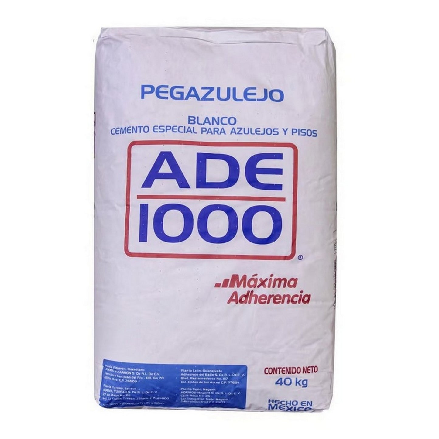 PEGA AZULEJO BLANCO 20 kg ADE1000