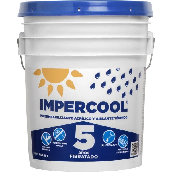 IMPERCOOL FIBRATADO BLANCO 5 AÑOS 19 L