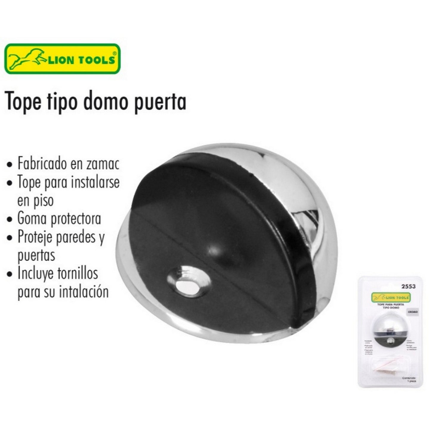 TOPE PARA PUERTA TIPO CATARINA CROMO
