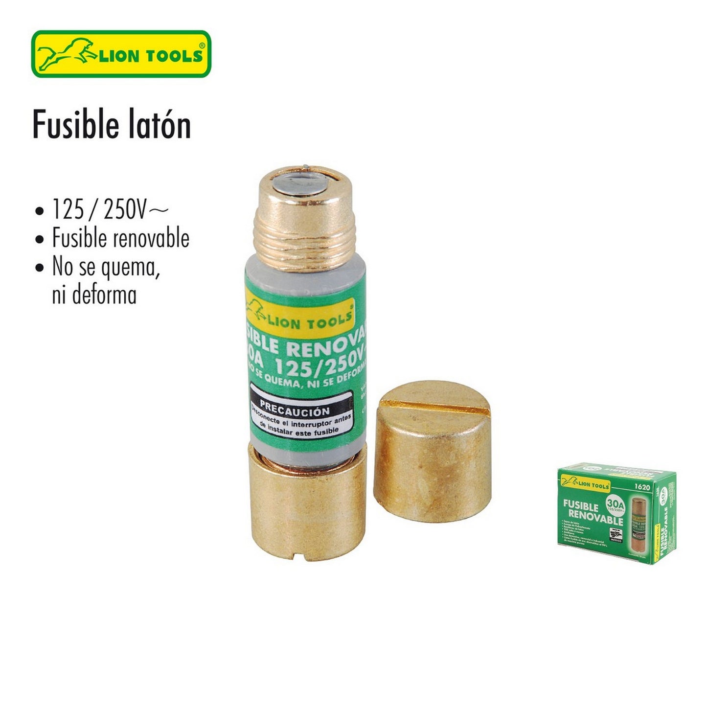 FUSIBLE REFORZADO LATON 30 AMP