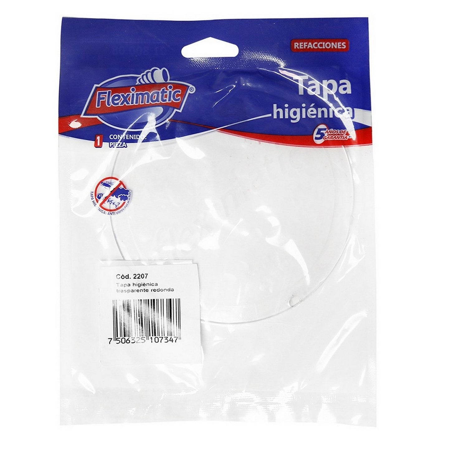 TAPA HIGIENICA REDONDA TRANSPARENTE