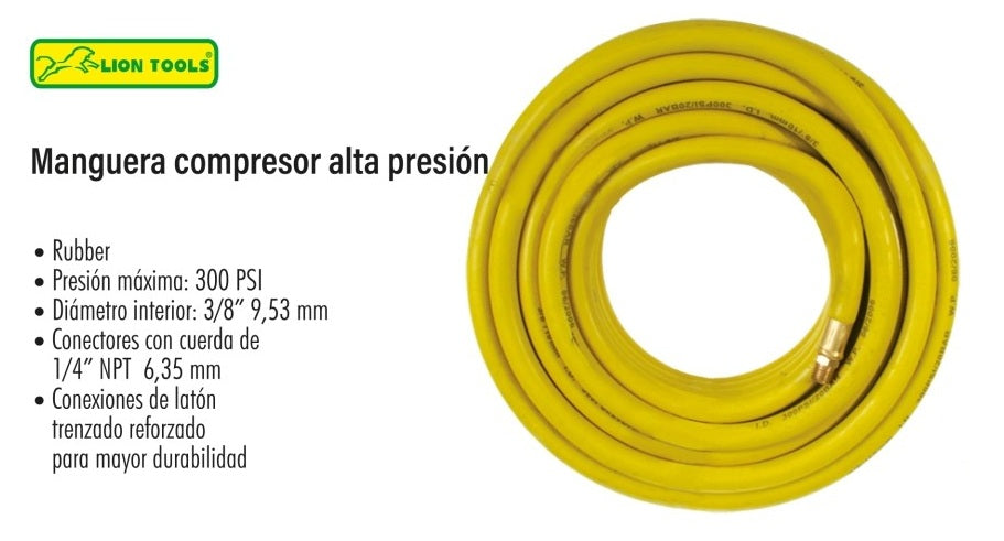 MANGUERA COMPRESOR 3/8" x 7.5 m