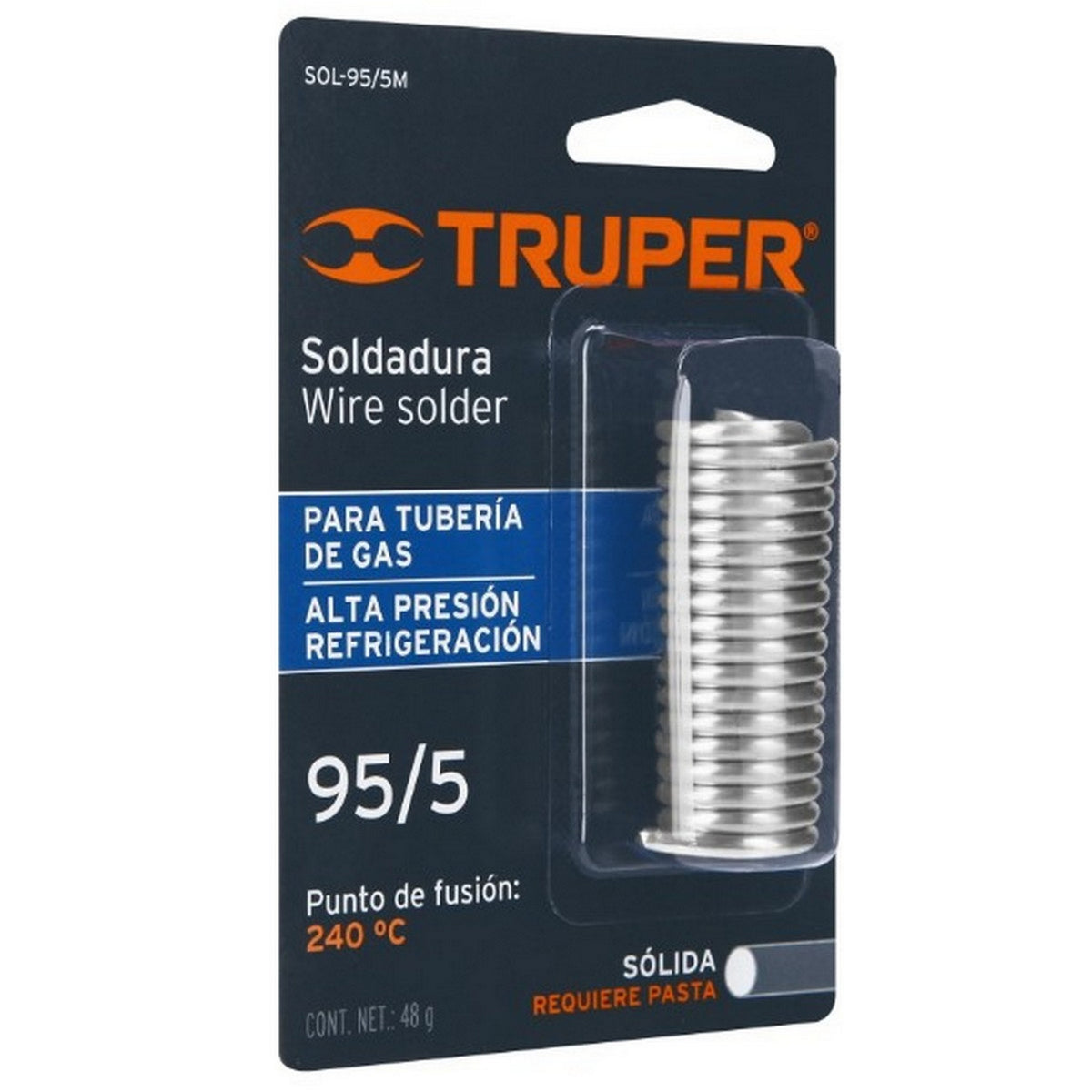 SOLDADURA 95/5 48g PARA TUBERIAS GAS