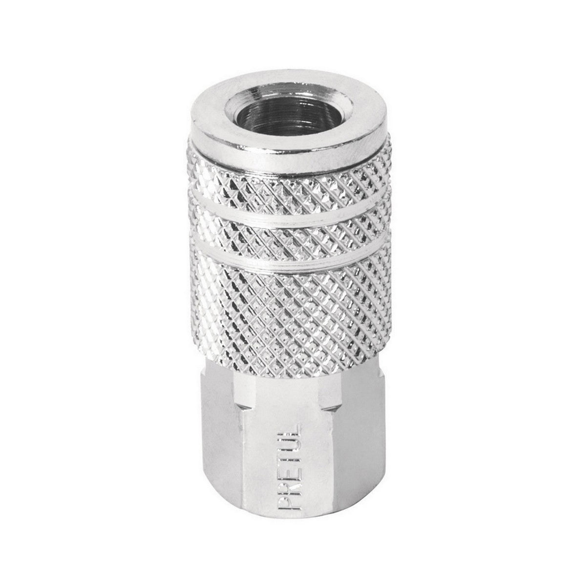 COPLE RAPDO ACERO CROMADO 1/4" HEMBRA