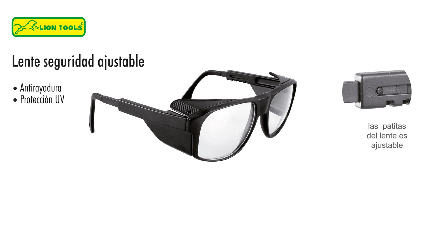 LENTE DE SEGURIDAD AJUSTABLE NEGRO