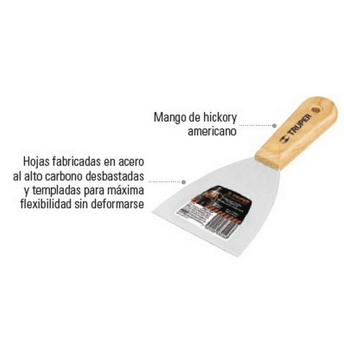 ESPATULA FLEXIBLE MANGO MADERA DE 3"