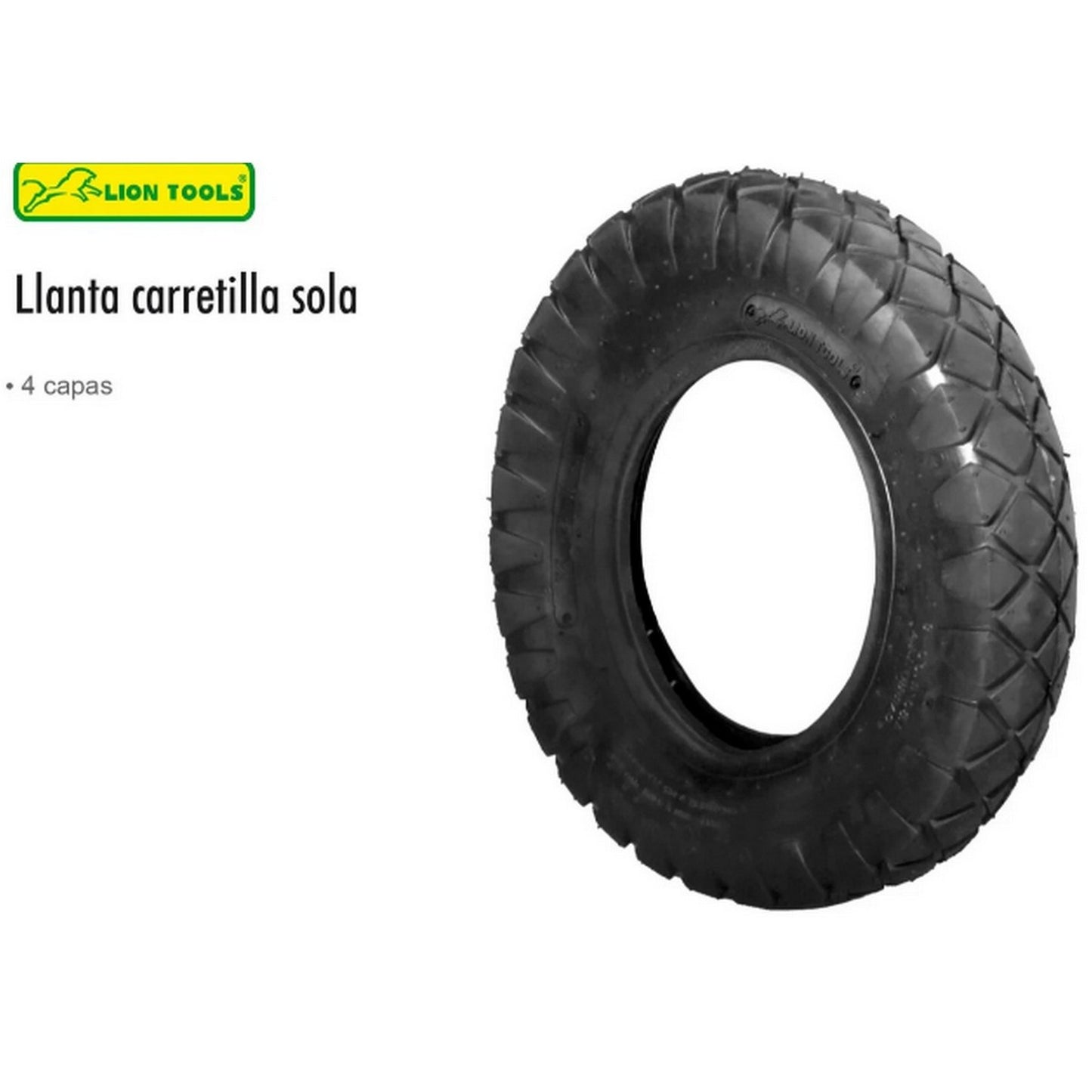 LLANTA CARRETILLA SOLA 16" x 4 CAPA