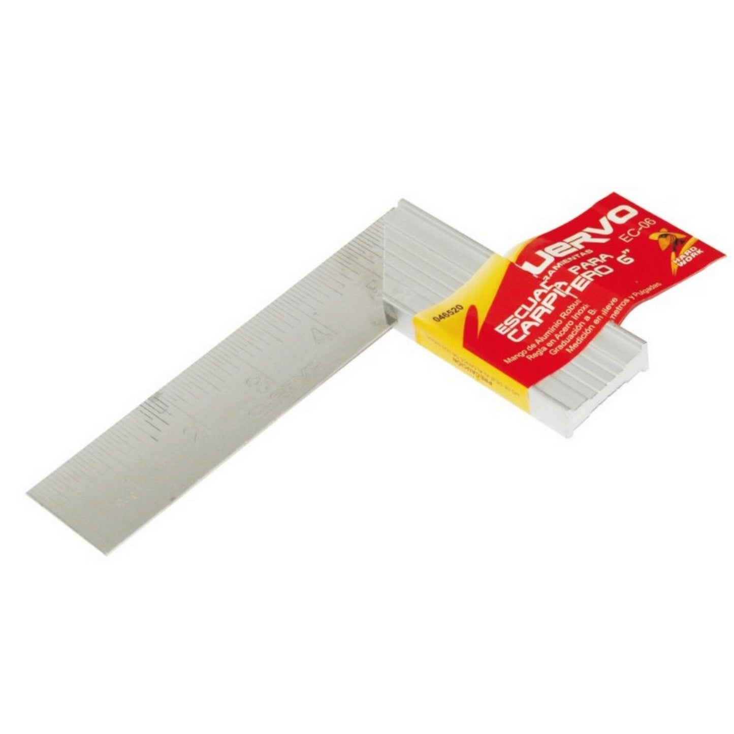 ESCUADRA P/CARPINTERO 6" MANGO ALUMINIO
