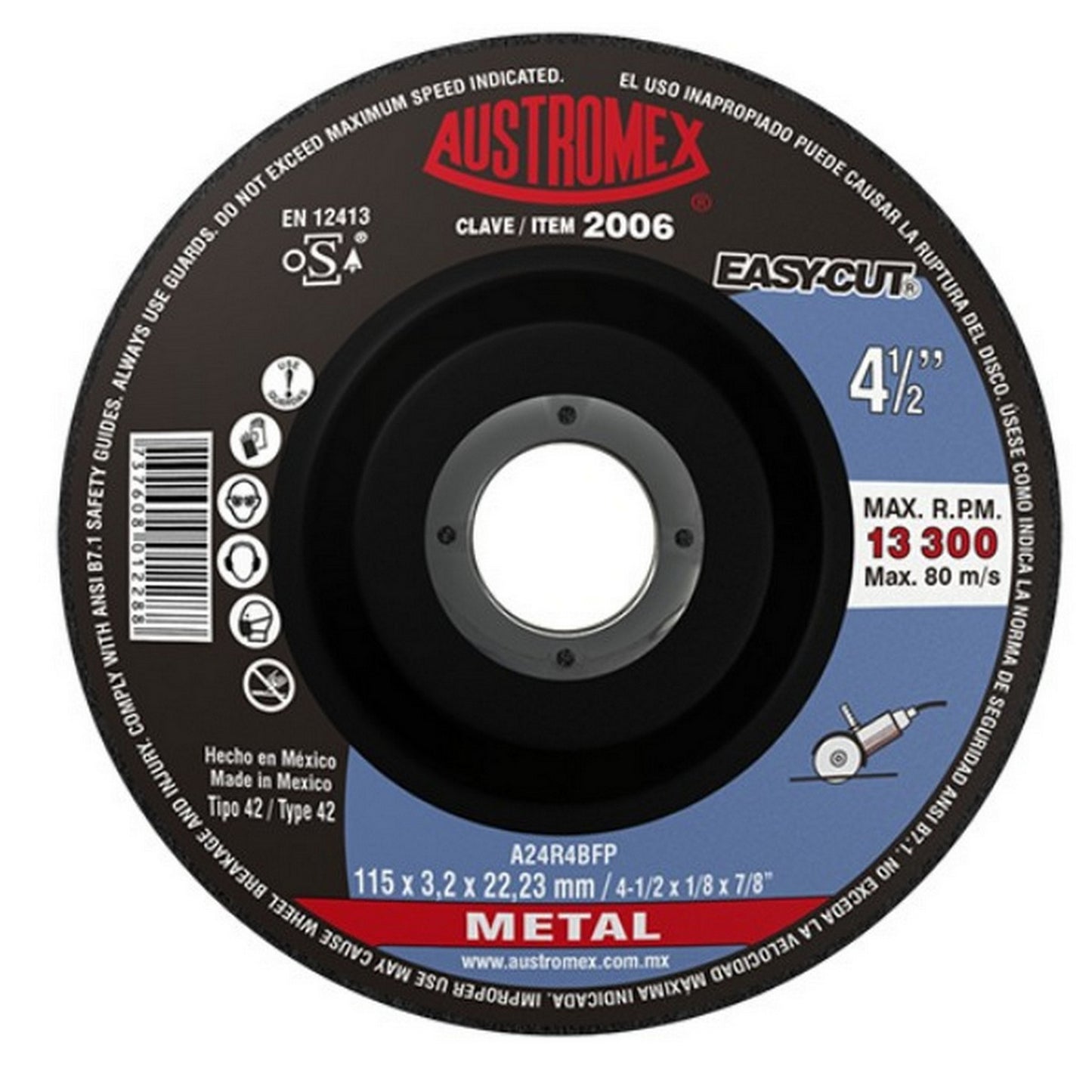 DISCO CORTE METAL 4-1/2" #2006