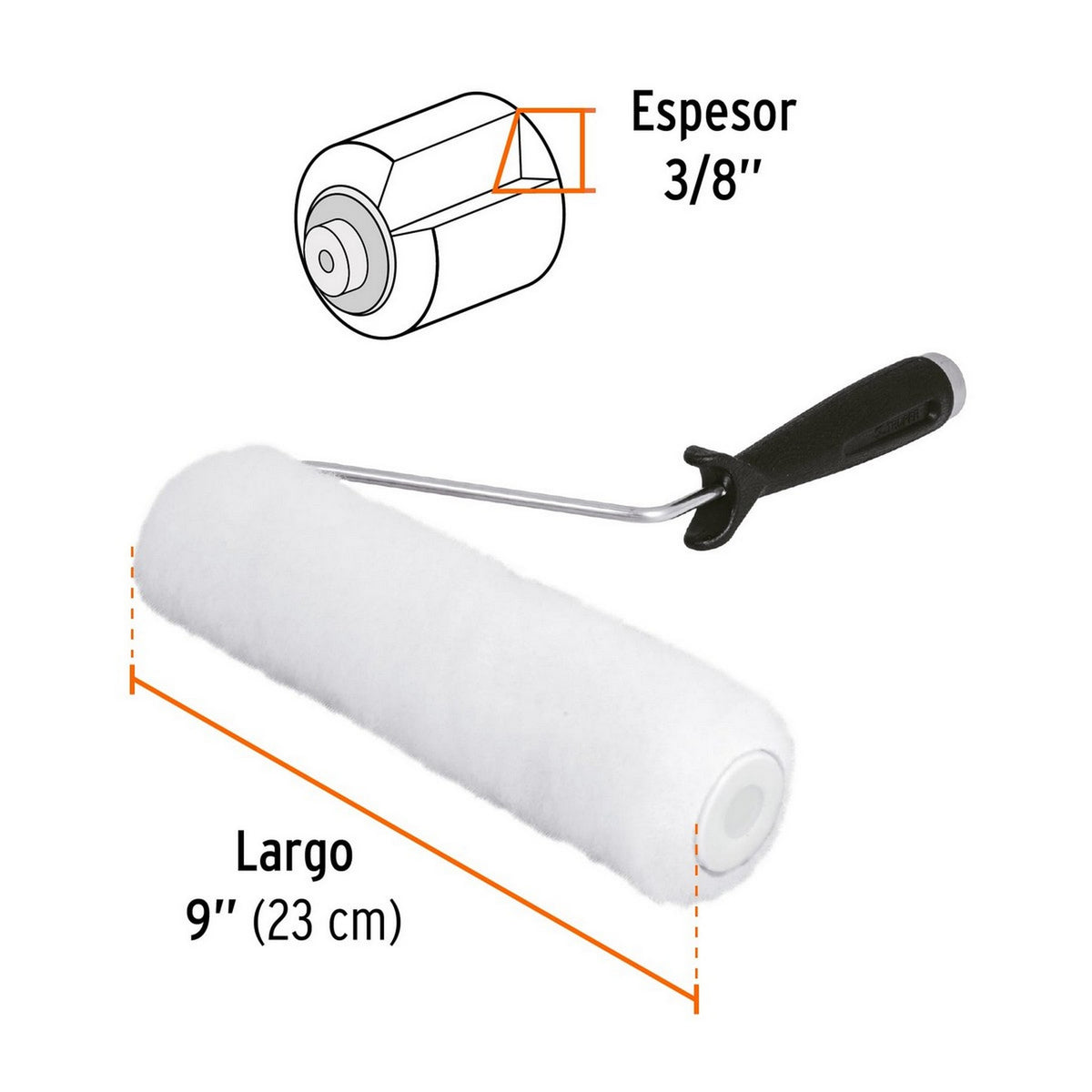 RODILLO DE 9" x 3/8" LISAS