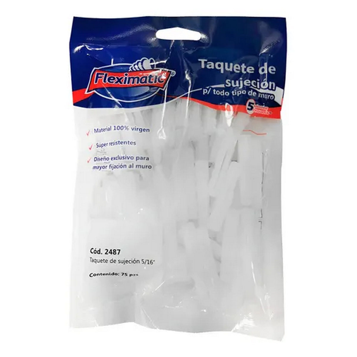 BOLSA DE TAQUETES 5/16" CON 75 PZ