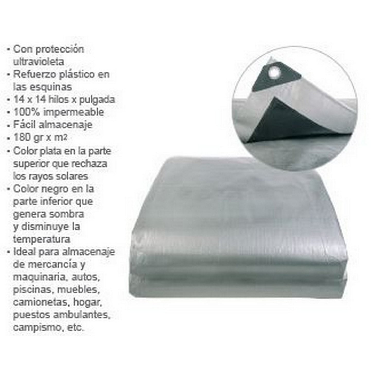 LONA GRIS USO RUDO 4 x 6 m