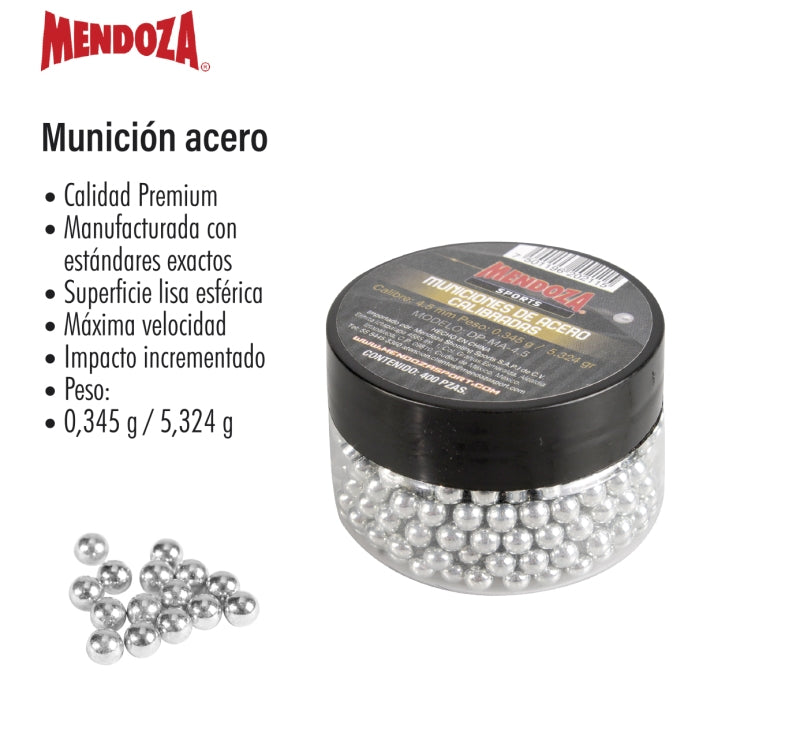 MUNICION DE ACERO CAL. 4.5 ( 400 PZ )