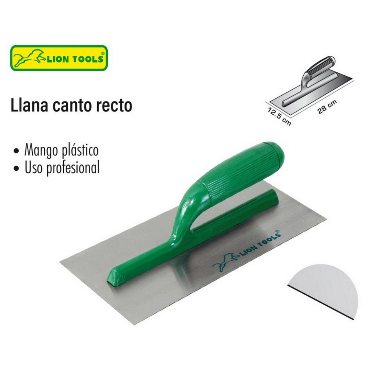 LLANA 6 REMACHE 11" X 5" MANGO PLASTICO