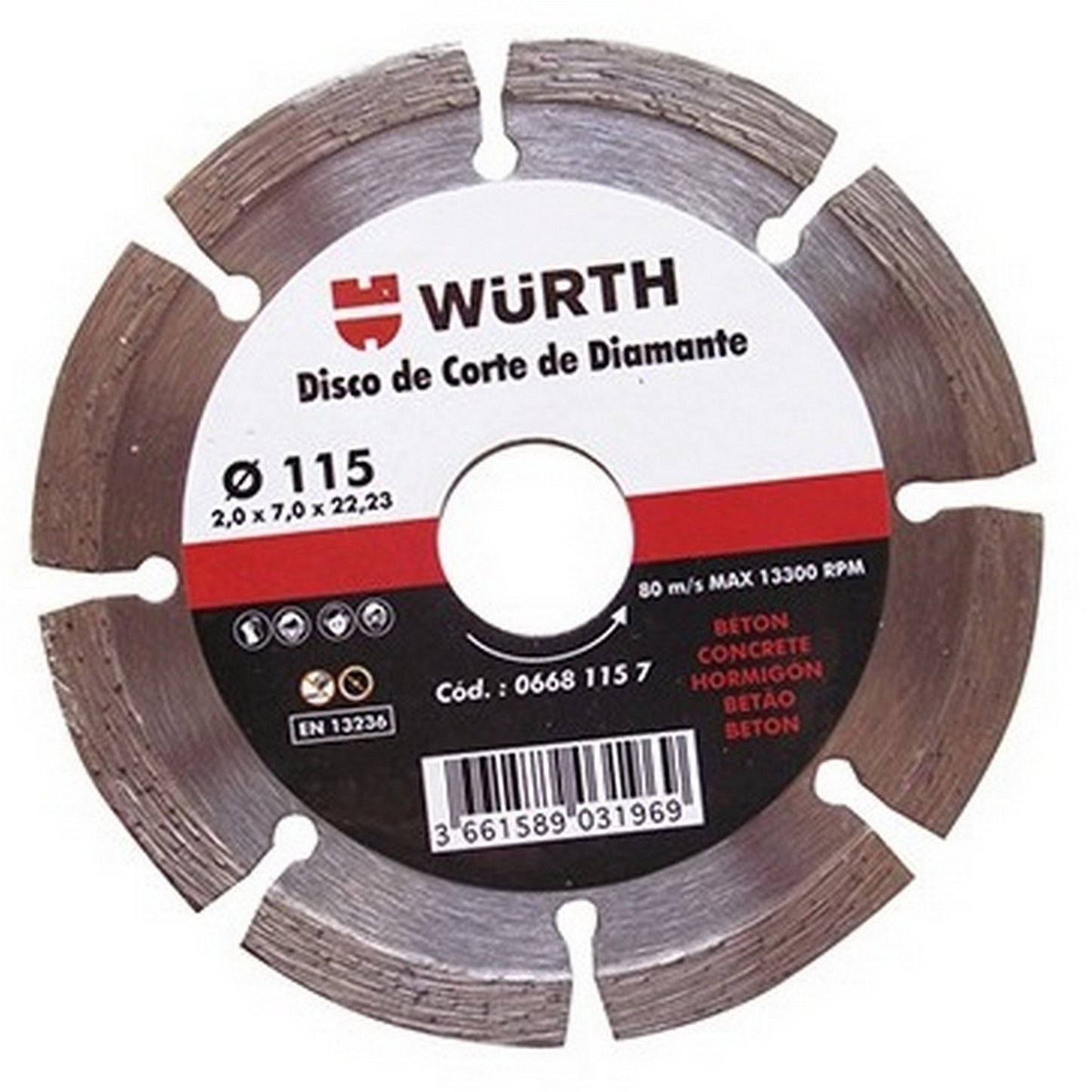 DISCO DIAMANTE SEGMENTADO 4"