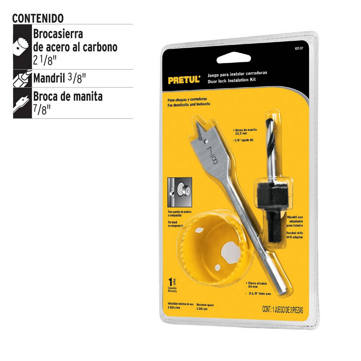 KIT DE 3 SIERRAS CORTACIRCULOS P/MADERA