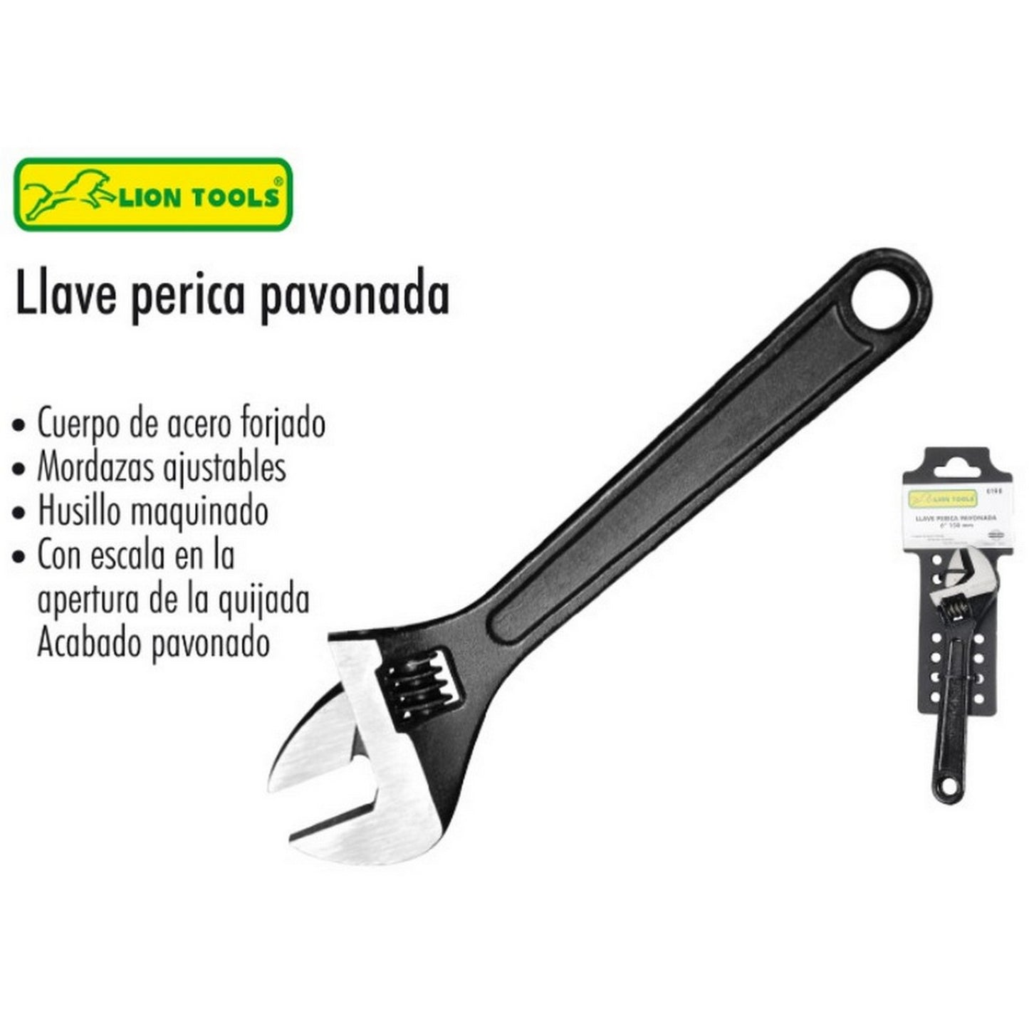 LLAVE PERICA PAVONADA DE 8"