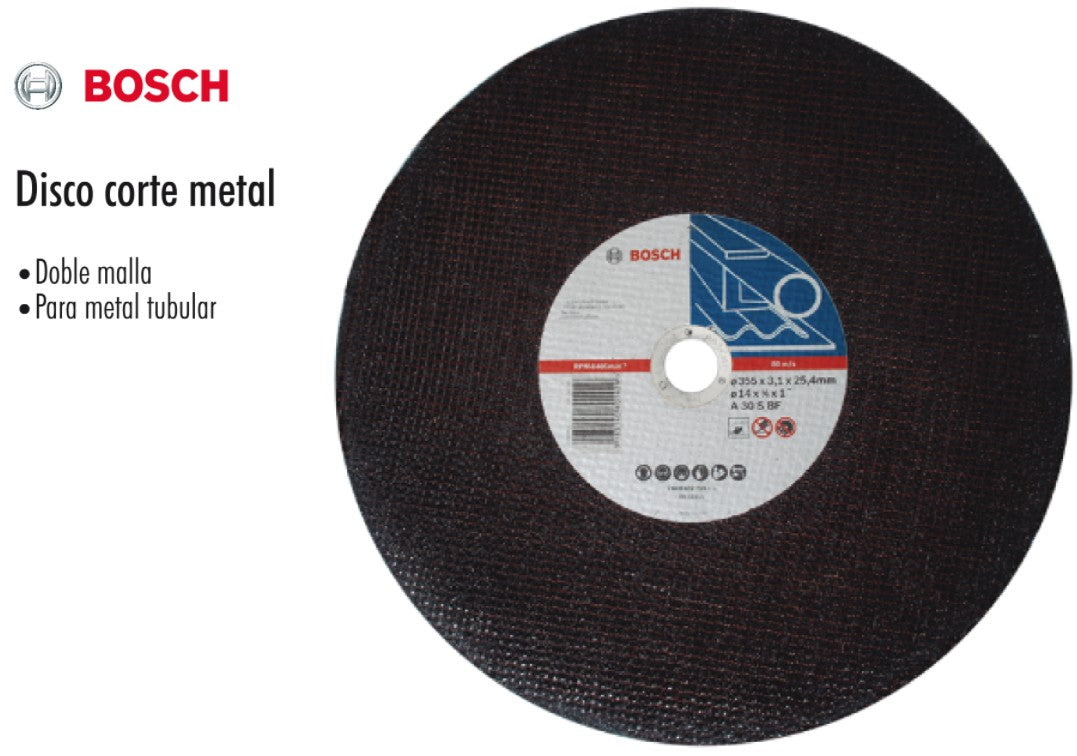 DISCO DE CORTE METAL DE 14" DOBLE MALLA