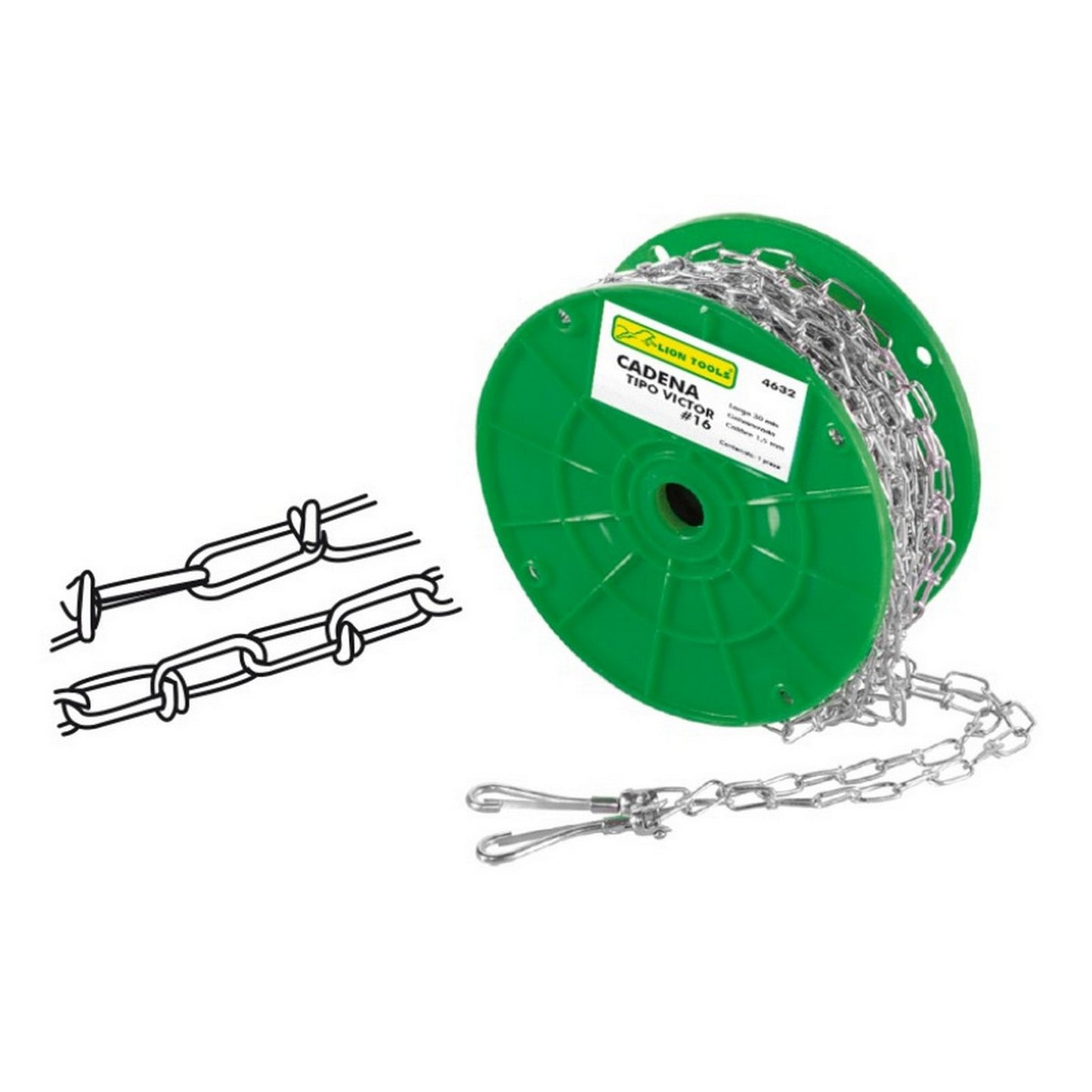 CADENA TIPO VICTOR 1.6 mm ROLLO DE 30m