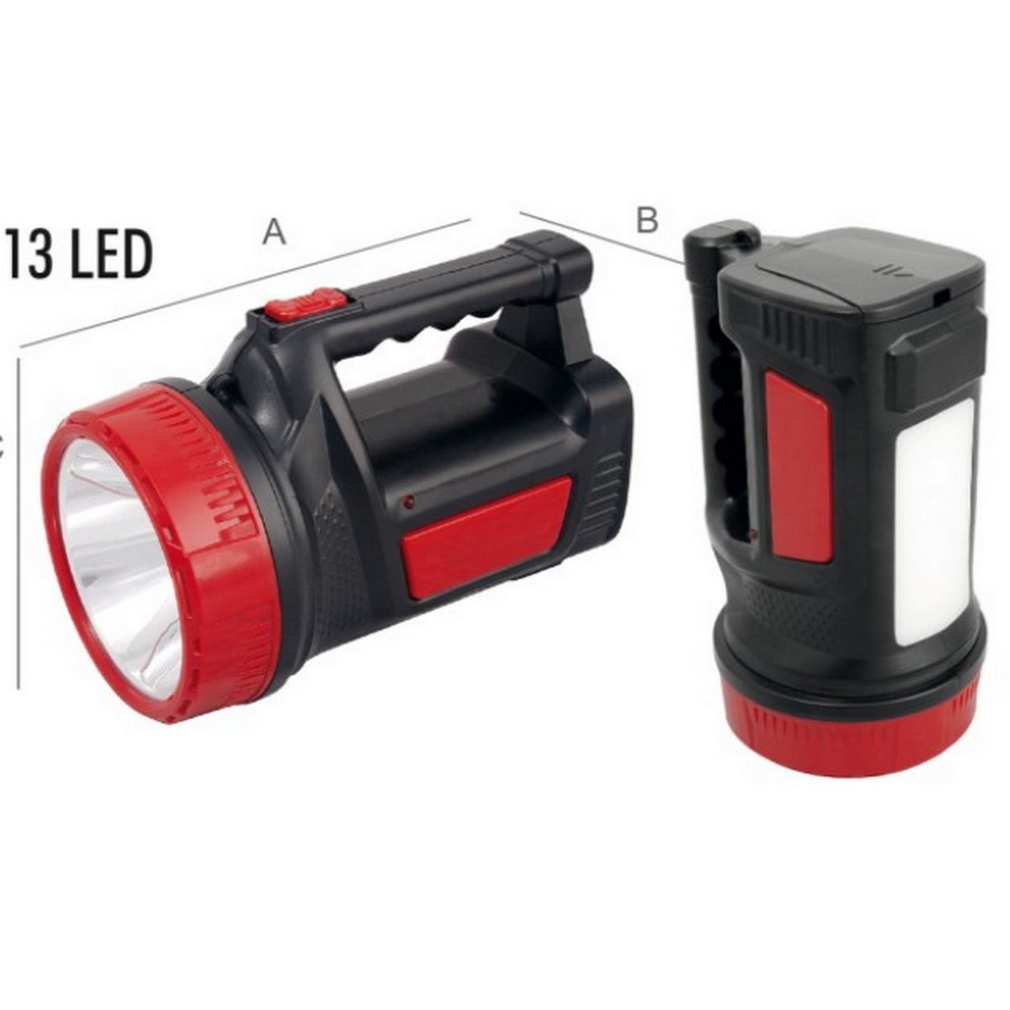 LINTERNA RECARGABLE 3 W + 1.5 W NEGRA