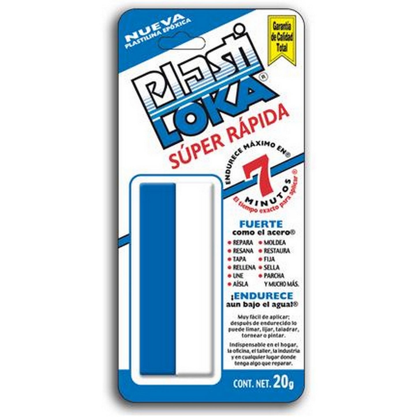 PLASTILINA EPOXICA AZUL SUPER RAPIDA 20g