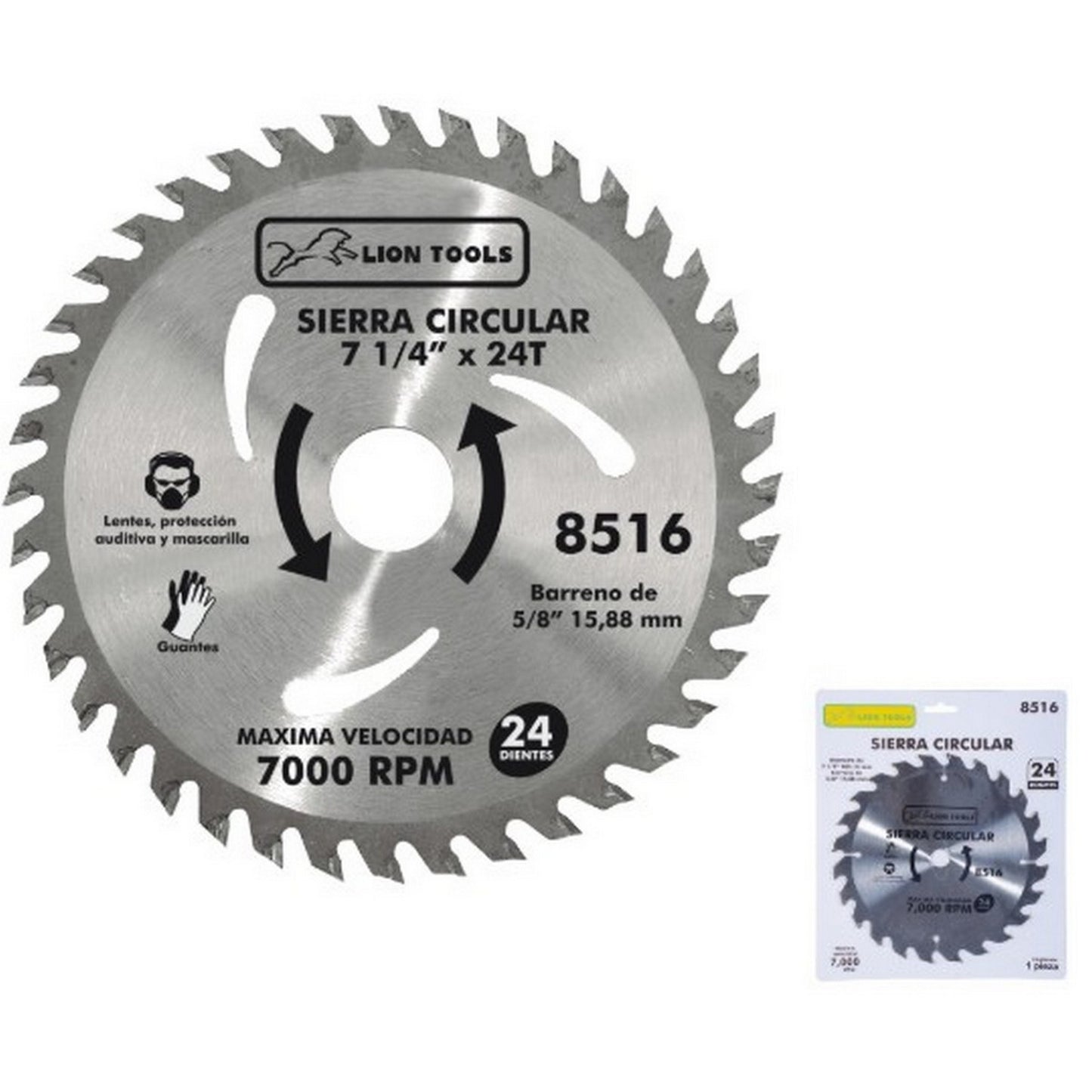 DISCO SIERRA CIRCULAR 7-1/4" x 5/8" 24 D