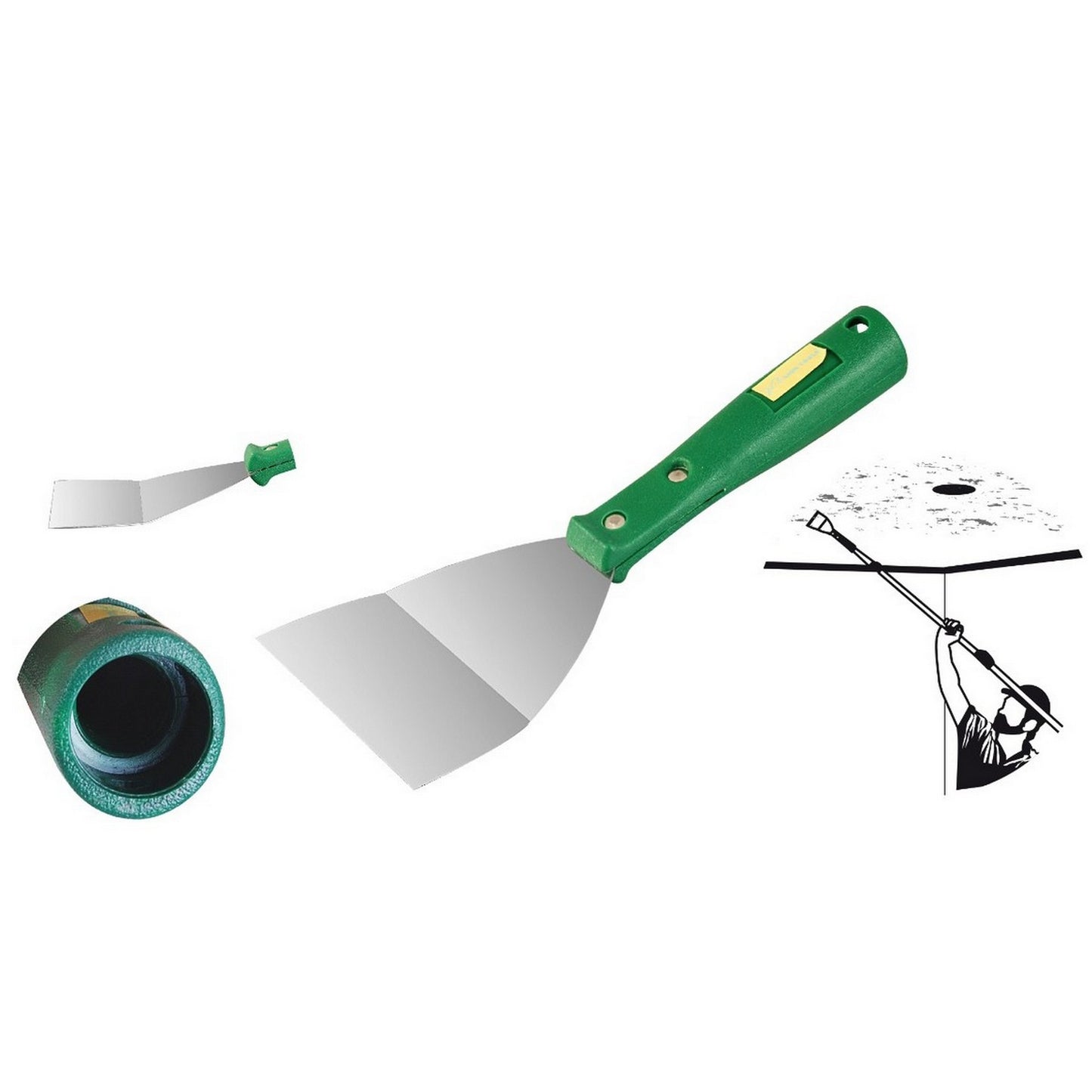 ESPATULA RIGIDA ANGULAR 4" USO GRAL ROSC