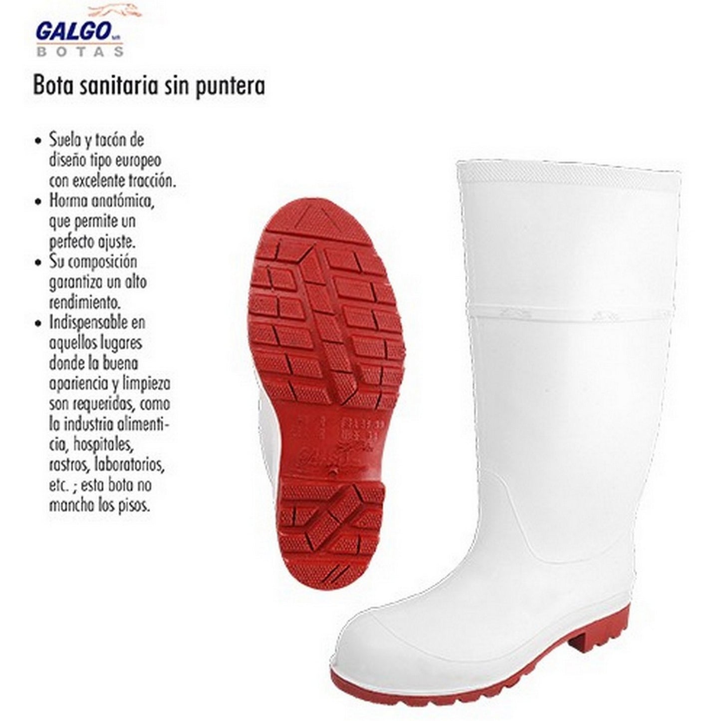 BOTA SANITARIA #30 S/PUNTERA BLANCA