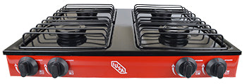 ESTUFA DE GAS 4 QUEMADORES ROJO