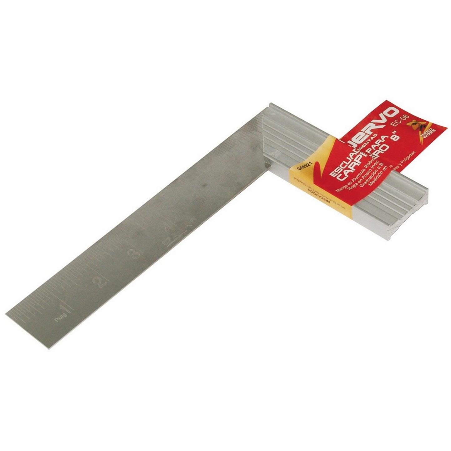 ESCUADRA P/CARPINTERO 8" MANGO ALUMINIO
