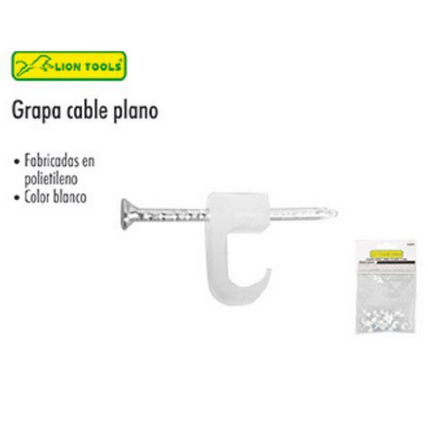 GRAPA PARA CABLE PLANO 8 MM (20 PZ)