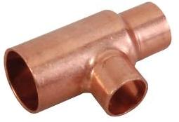 TEE REDUCIDA COBRE 1" x 1" x 1/2"