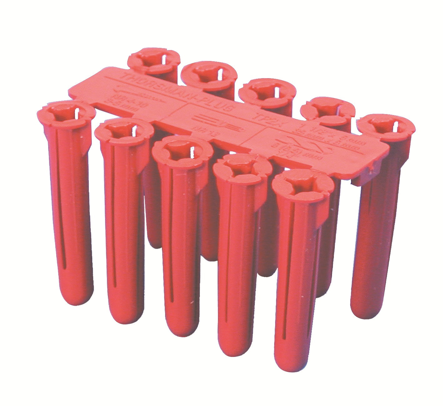 TAQUETE DE PLASTICO ROJO 1/4" CON 100 pz