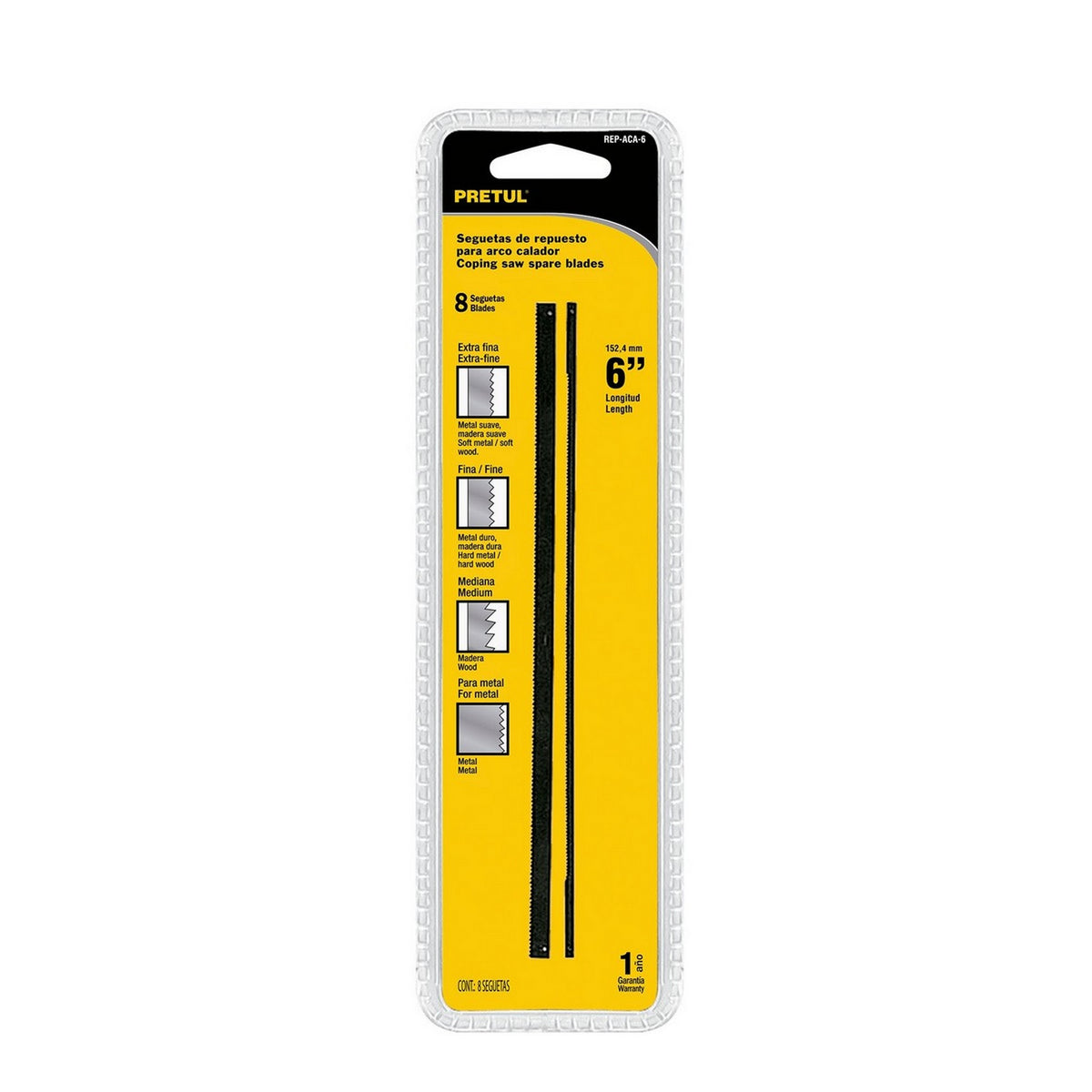 JGO DE SEGUETAS PARA ARCO CALAR 8 pz
