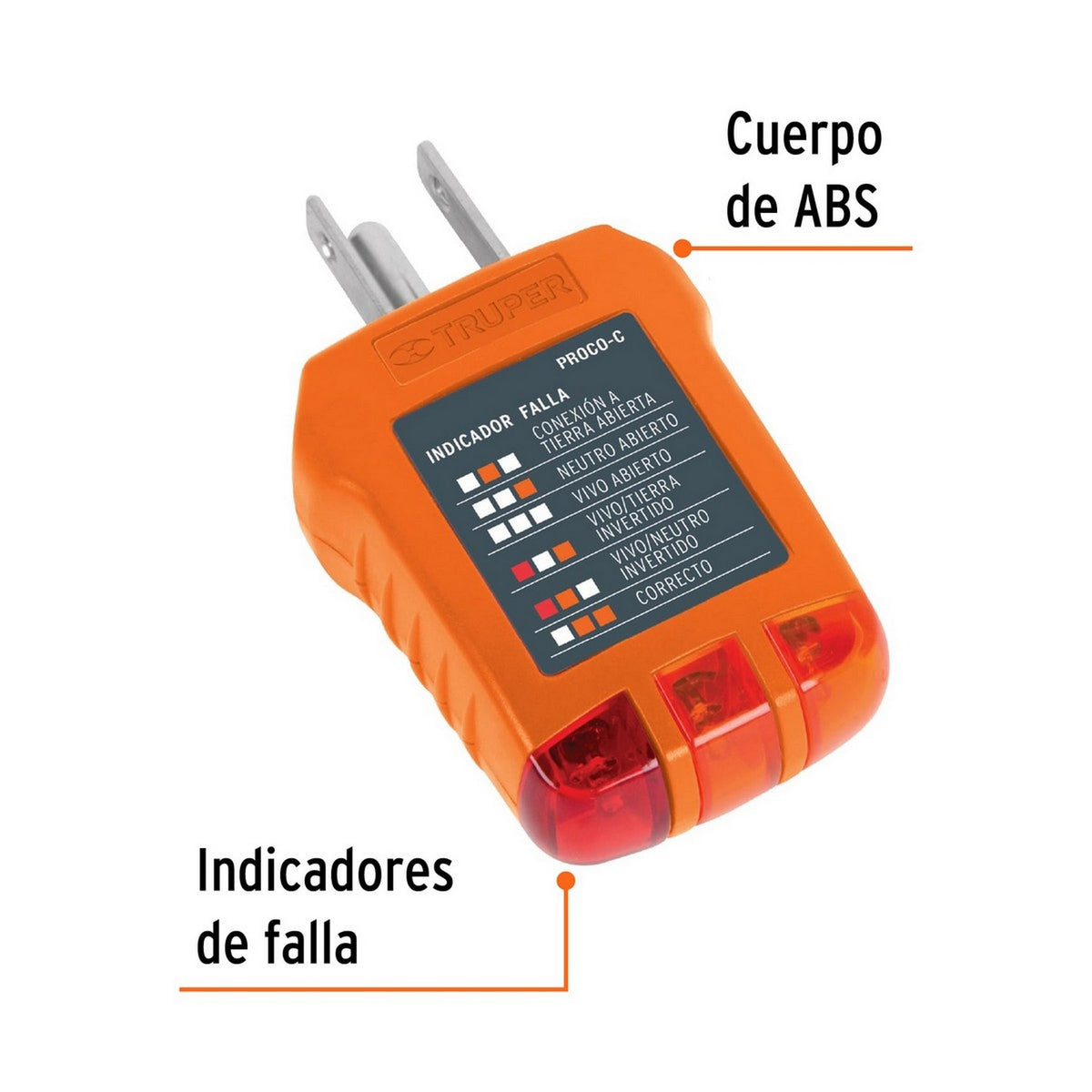 PROBADOR DE TOMA CORRIENTE ALTERNA