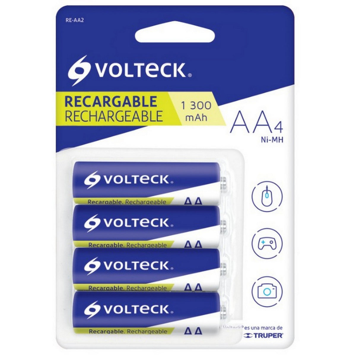 PILAS AA RECARGABLES 1300MHA 4 PZ